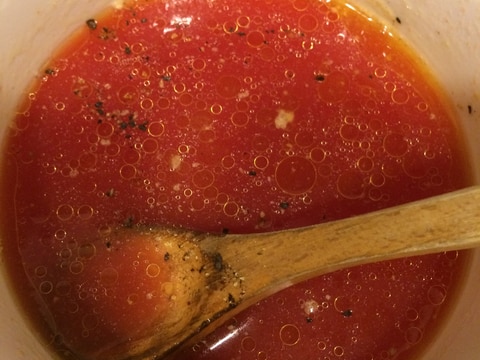 トマト缶が中途半端に余ったら☆即席トマトスープ